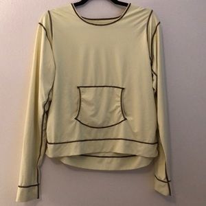 Yellow work out/ long underwear top